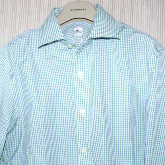 Peter Millar Shirts Peter Millar Nanoluxe Easycare Green Blue Mini